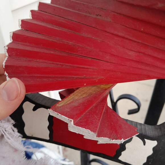 Unique Handpainted Wood Wind Spinner Santa Christmas Outdoor Decoration READ 18" - Picture 12 of 13